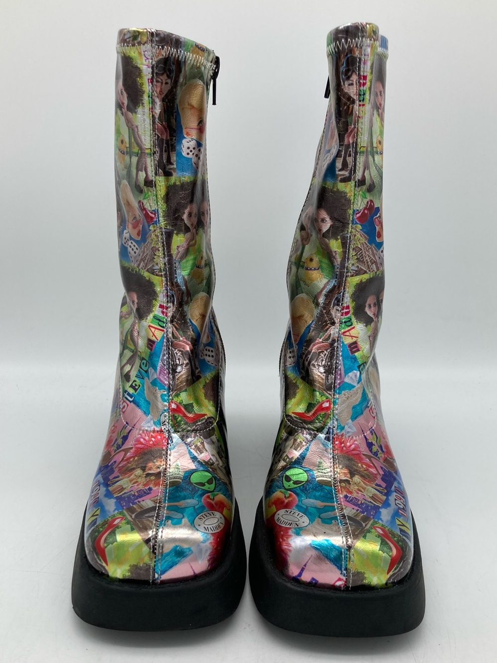 Steve Madden Klayton Y2K Print Platform Ankle Boots - Picture 2 of 10